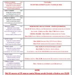 CALENDARIO SETTIMANALE 26 febbraio 05 marzo